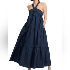 Tuckernuck En Saison Irene Maxi Dress Blue Tiered Flowy 
Size Small